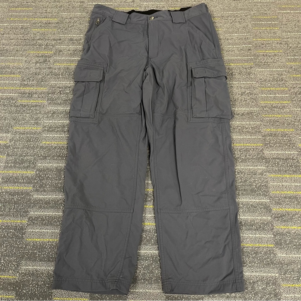 Duluth Trading Co Men's Nylon Cargo Pants Gray Size LX30 Elastic Waist Outdoor